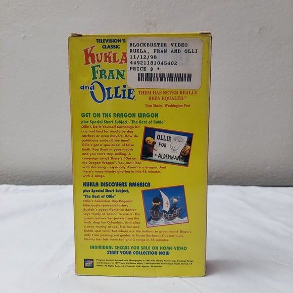 Kukla, Fran and Ollie - Get on the Dragon Wagon + Kukla Discovers America VHS - Picture 3 of 6